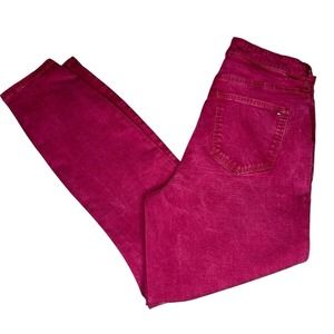 Tommy Hilfiger Women's Stretch Skinny High-Rise Jeans‎ - Burgundy, Size 8